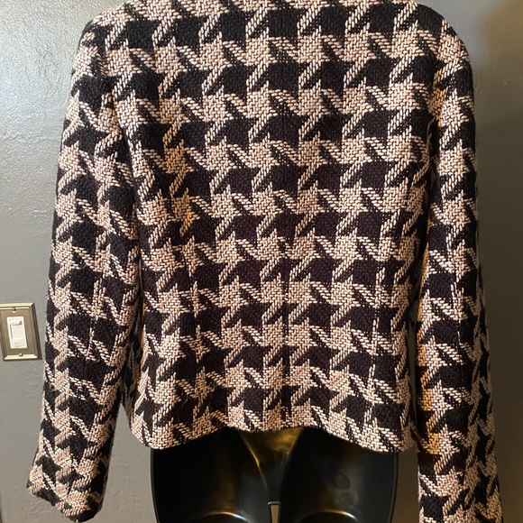 I.N.C black and white large pattern houndstooth jacket - Picture 3 of 16
